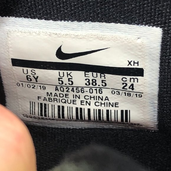 Nike GS Kyrie 5 High Top Sneakers, AQ2456-016, Black Red, Youth 6 - Picture 9 of 9